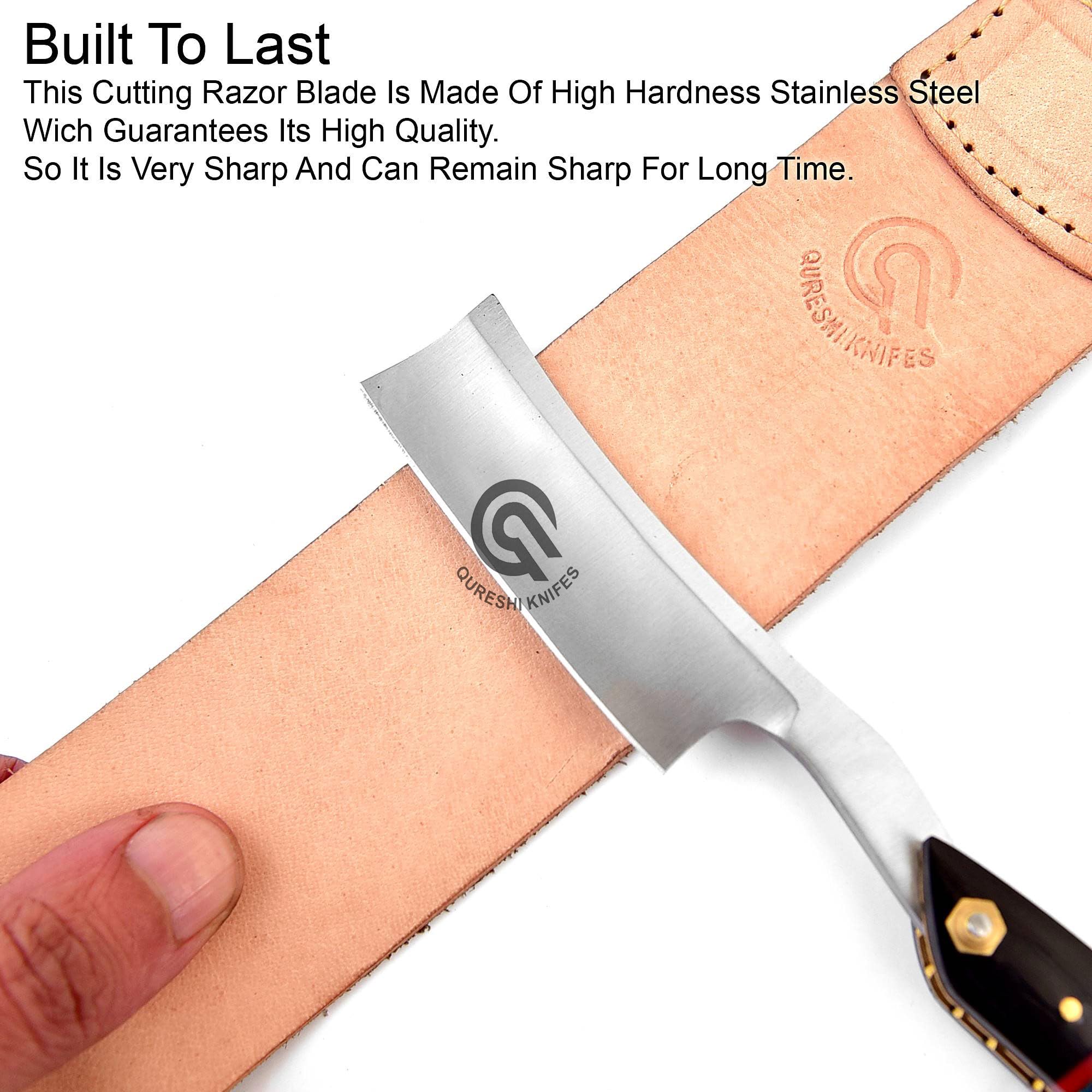QURESHI KNIFES ergonomic handle for comfortable grip and reduced fatigue during grooming.