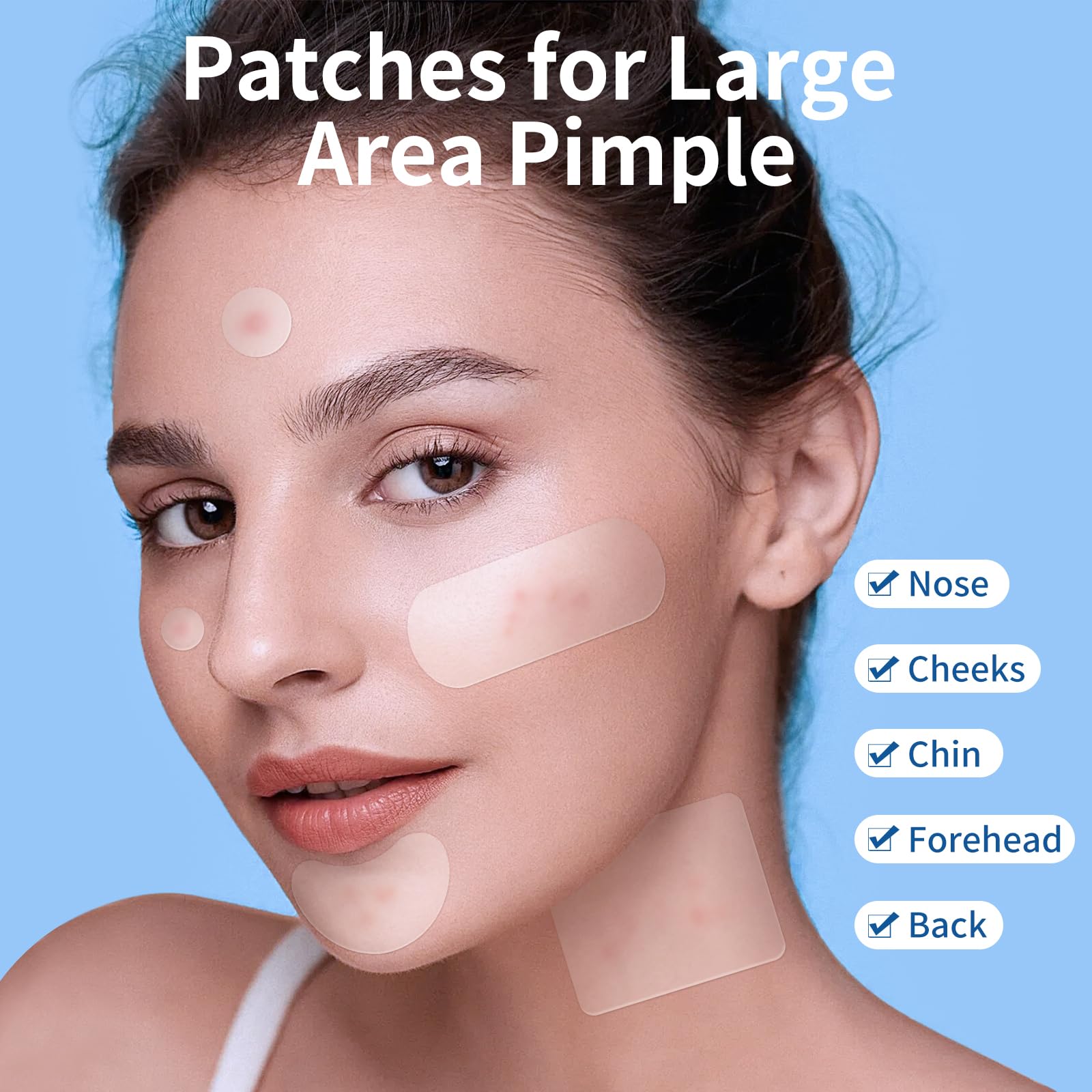 Large patches trap secretions overnight for visible improvement.