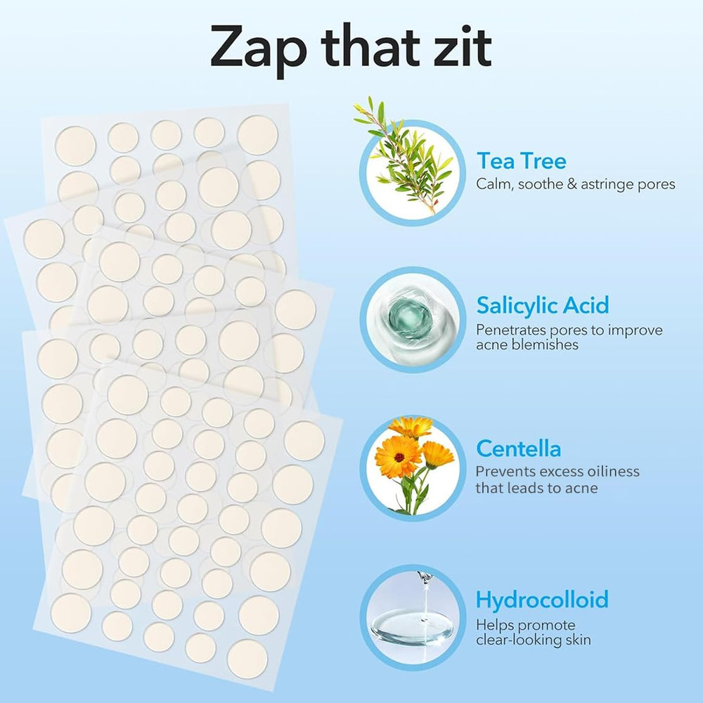 QUSTERE 12mm round patches cover larger pimples with breathable hydrocolloid material