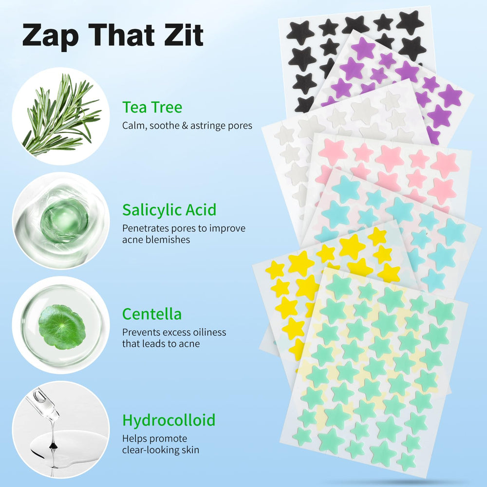 QUSTERE 10mm patch covers mid-size zits, discreet under makeup.