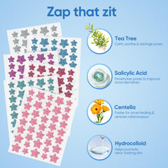QUSTERE star patches size M-12mm suited for moderate blemishes