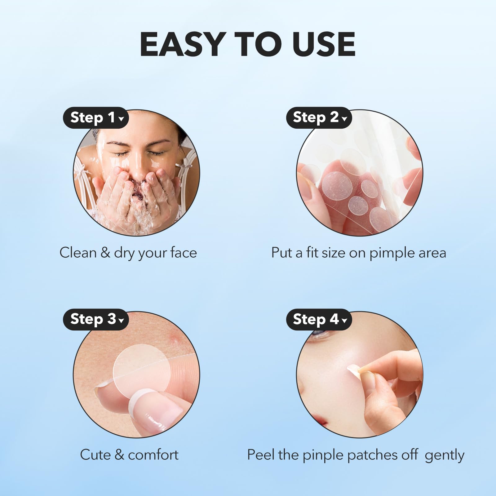 QUSTERE vegan-friendly, hypoallergenic patches suitable for all skin types and occasions