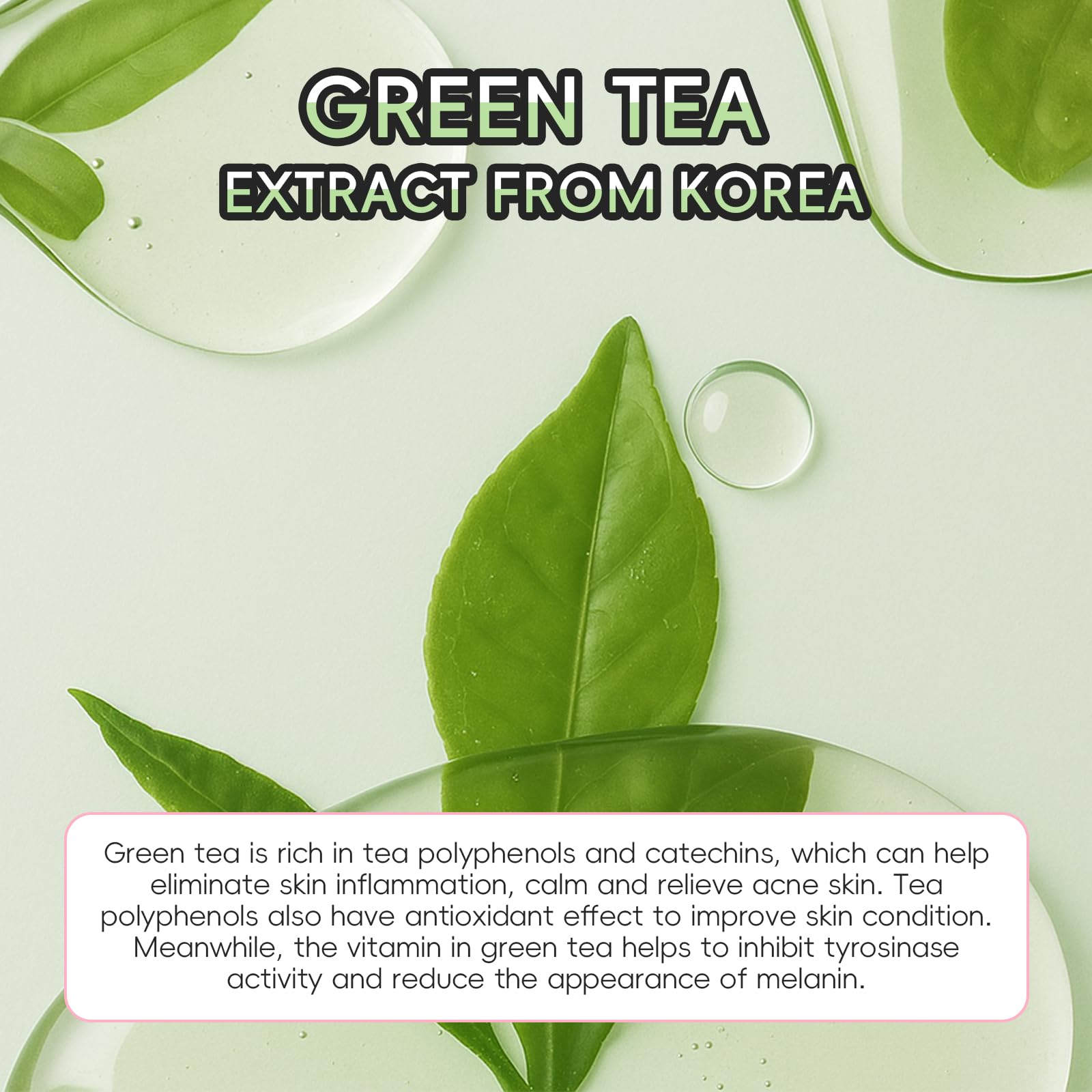 QUIYUM Green Tea Cleanser bottle cleanses pores and refreshes skin