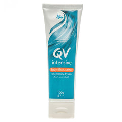 QV Intensive Body Moisturiser jar close-up showing creamy texture for deep hydration.