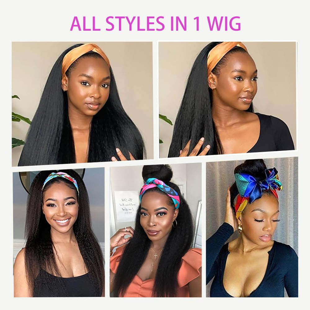 QVFWIG adjustable cap headband wig fits most heads with secure fit