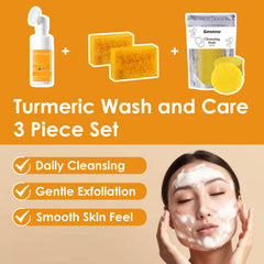 QVKZL Turmeric Exfoliating Pads lift dull skin for a refreshed glow.