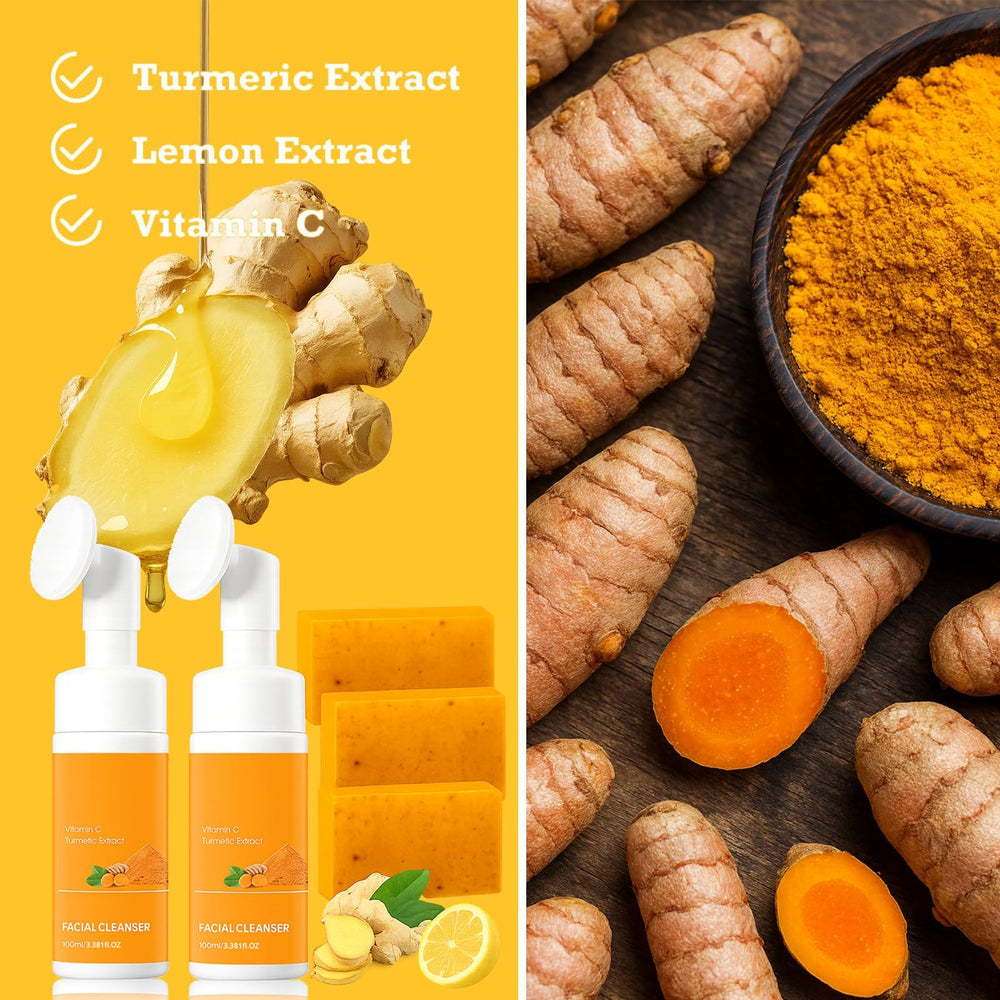QVKZL Travel-friendly Turmeric Kit for on-the-go skincare.