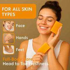 QVKZL Turmeric Soap Bars for face and body cleansing.