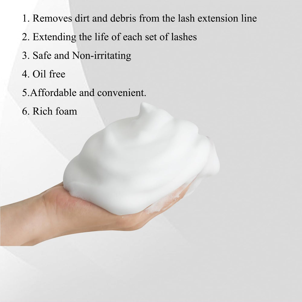 QYF lavender-labeled lash shampoo bottle cap design for protective packaging.