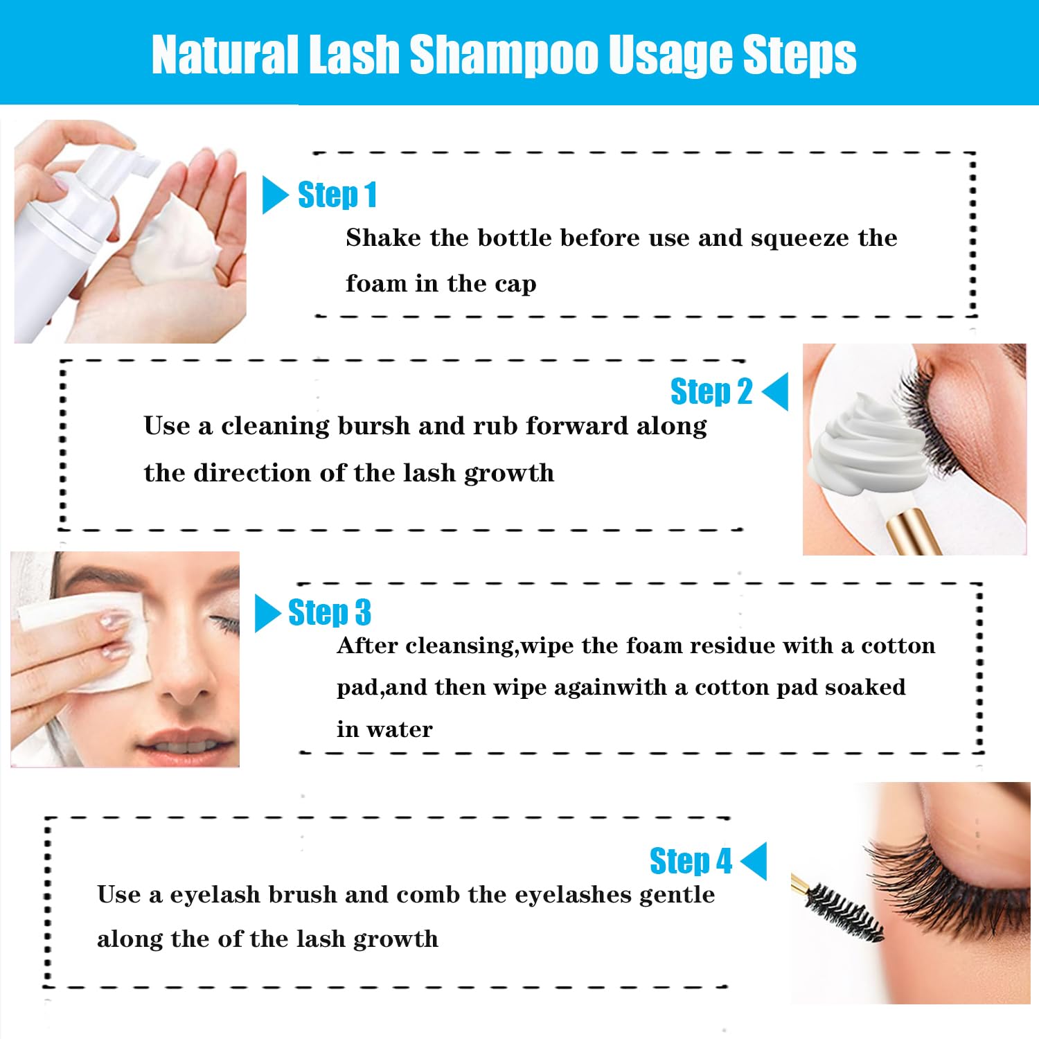 QYF lash cleanser is paraben and sulfate free, gentle on eyelids.