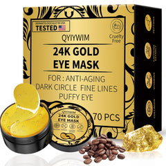 Qyiywim 24K Gold Under Eye Patches for luxurious hydration and puffiness reduction
