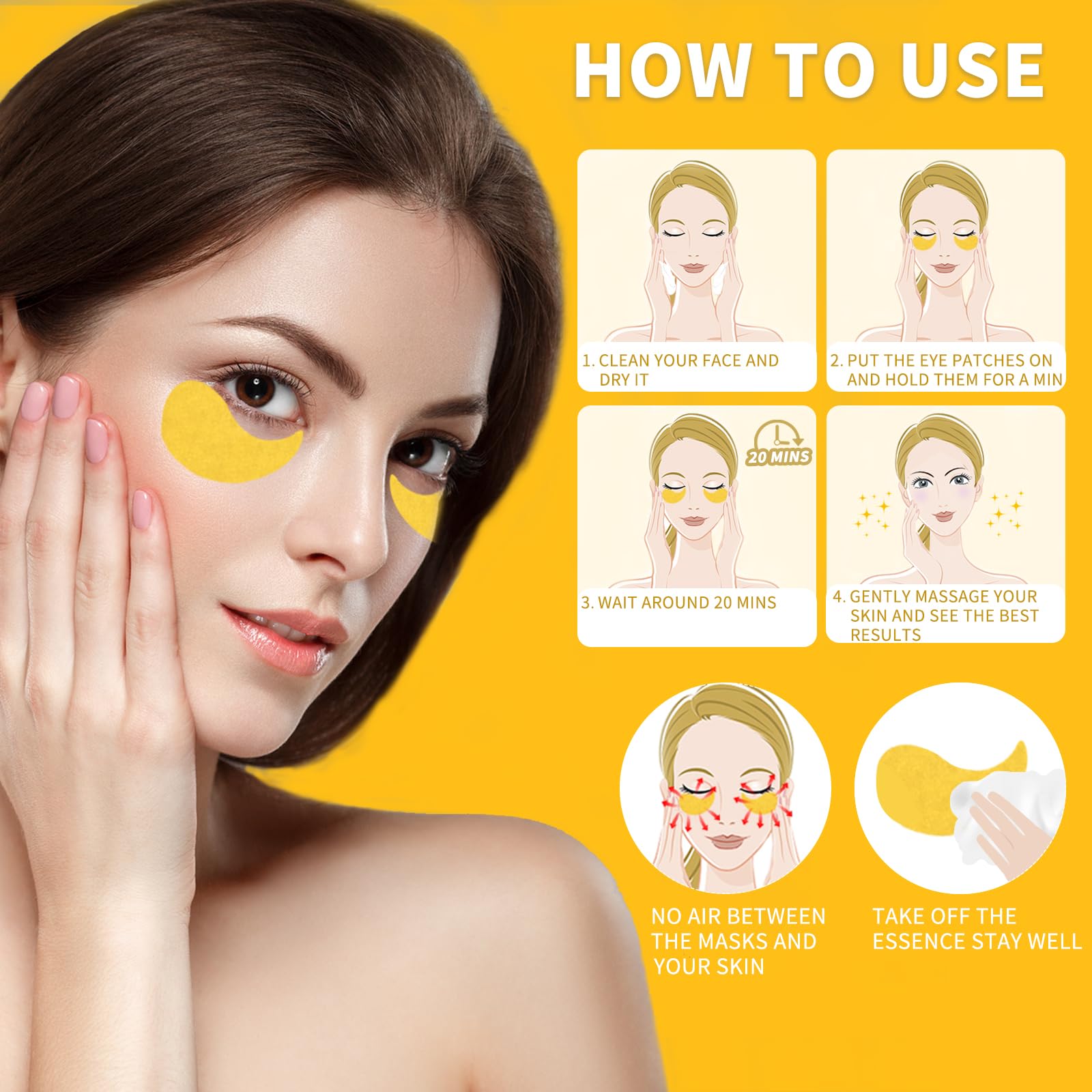 Qyiywim sodium hyaluronate eye patches hydrate and plump skin