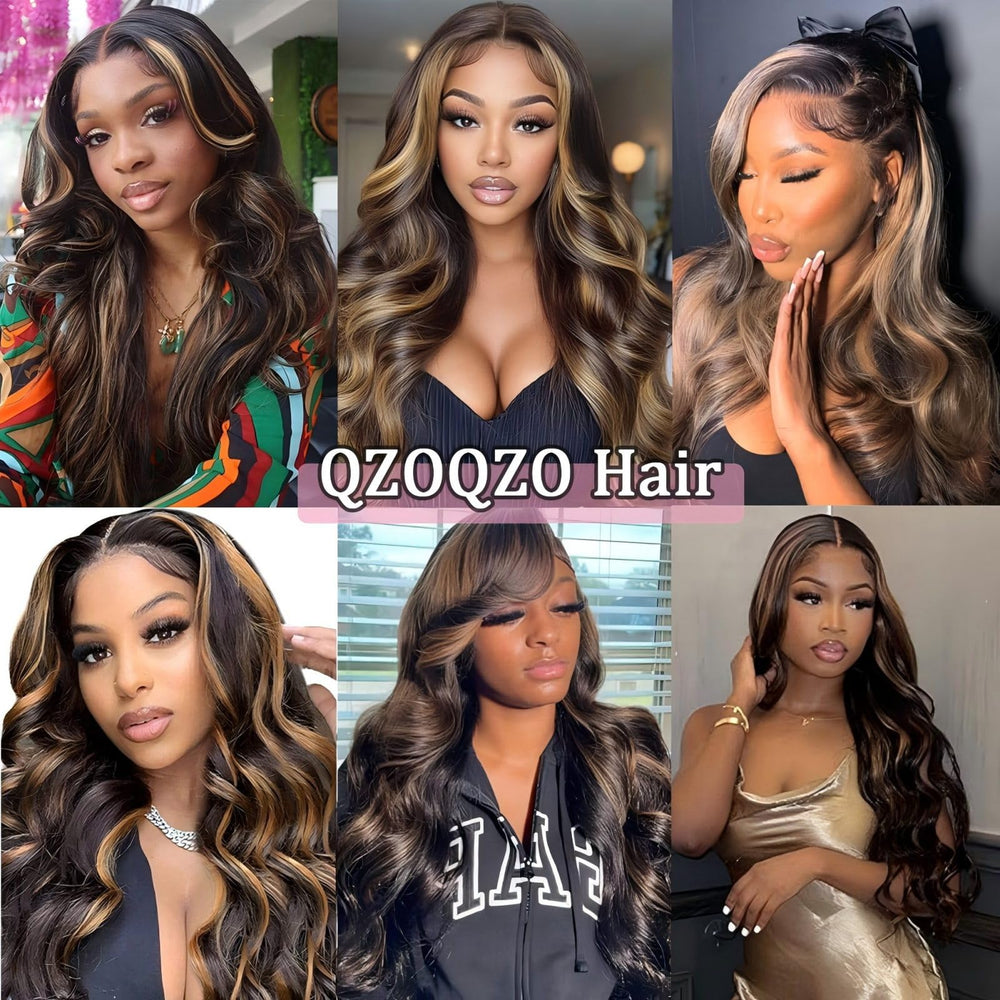 QZOQZO balayage ombre wig blends soft color transitions for a modern look