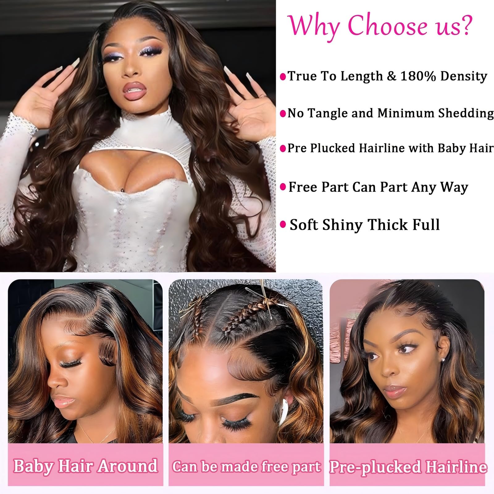 QZOQZO virgin hair wig with 180 density provides full natural volume