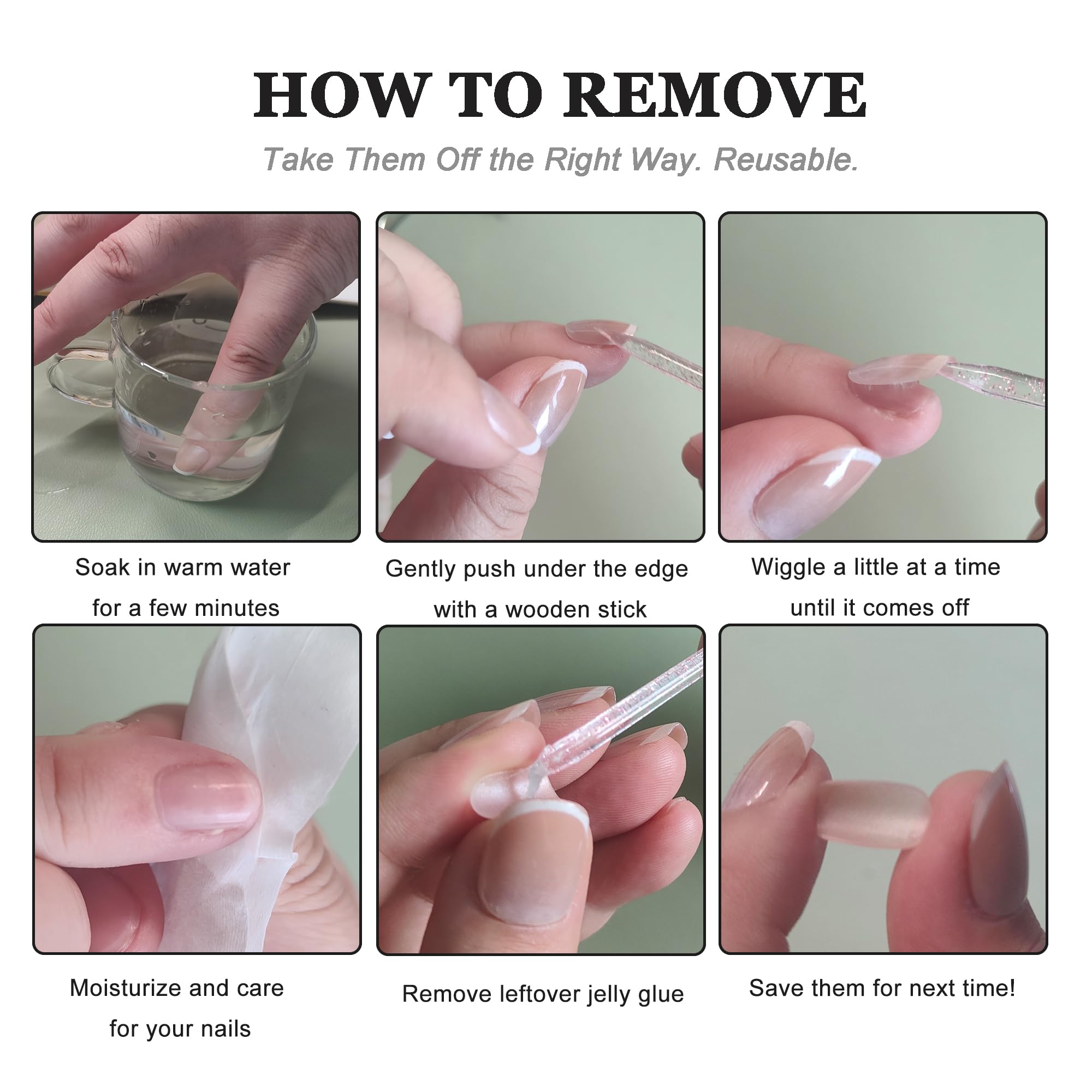 QZRUO Glossy salon-finish nails for DIY beauty at home.
