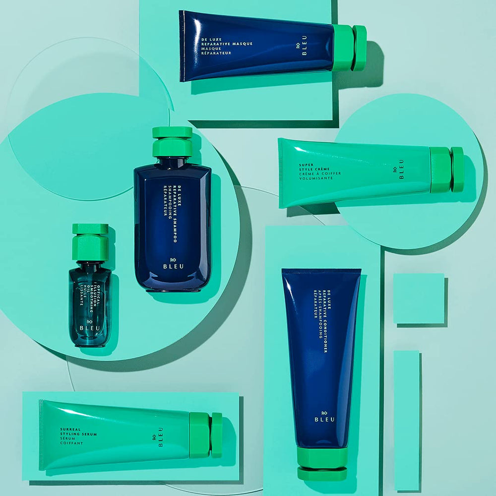 R+Co BLEU packaging highlights vegan and sustainable credentials.
