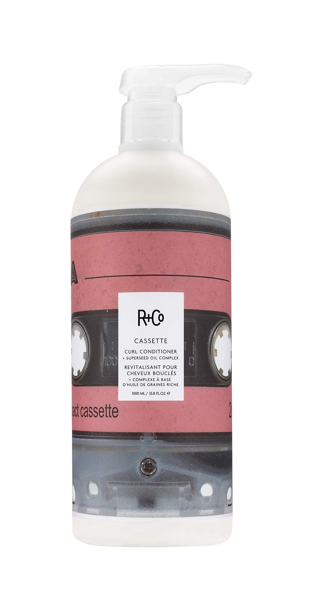 R+Co Cassette curl-defining conditioner bottle with weightless hydration for defined curls