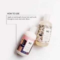 R+Co Dallas Biotin Thickening Conditioner bottle provides lightweight moisture and shine.
