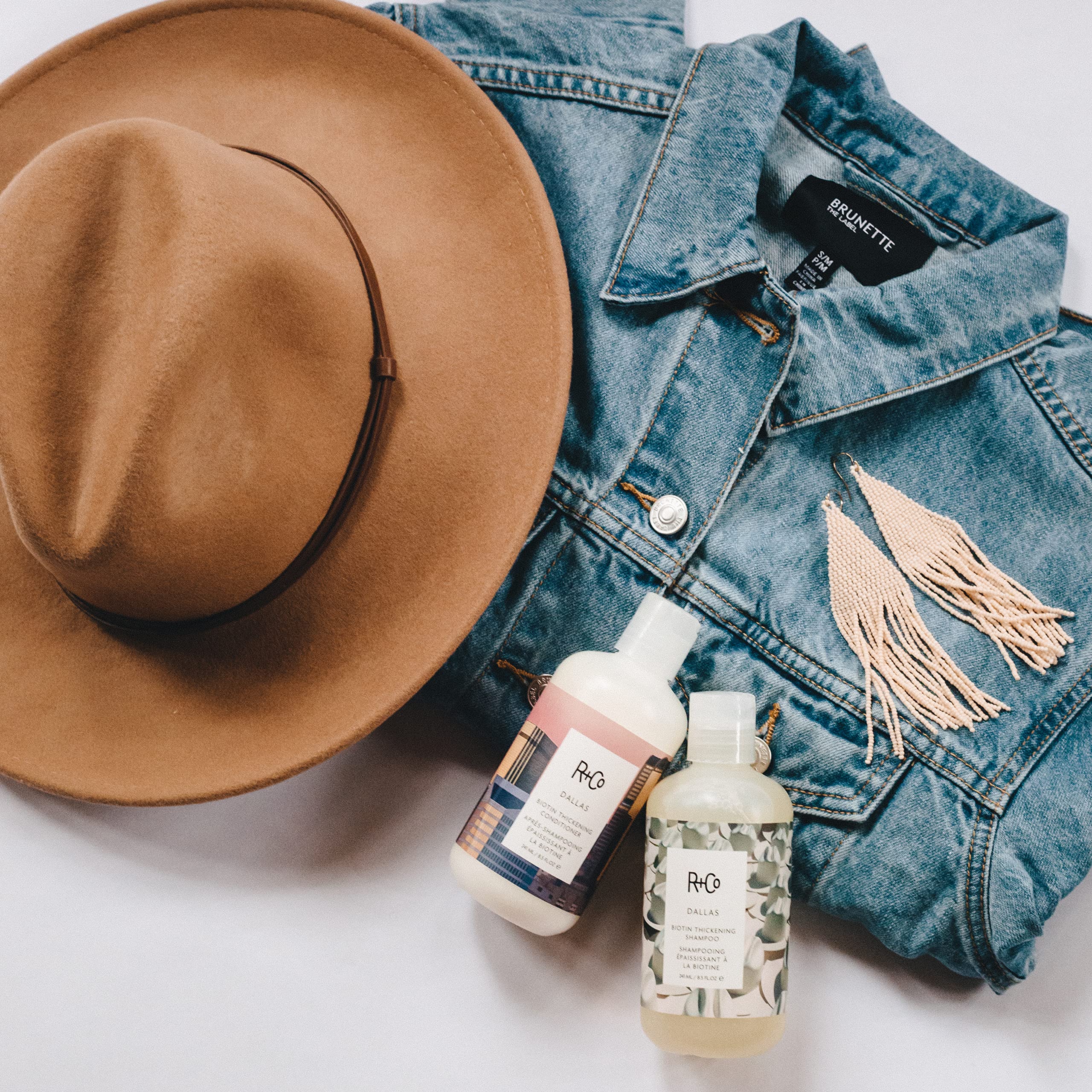 R+Co Dallas packaging close-up highlights vegan and cruelty-free formula.
