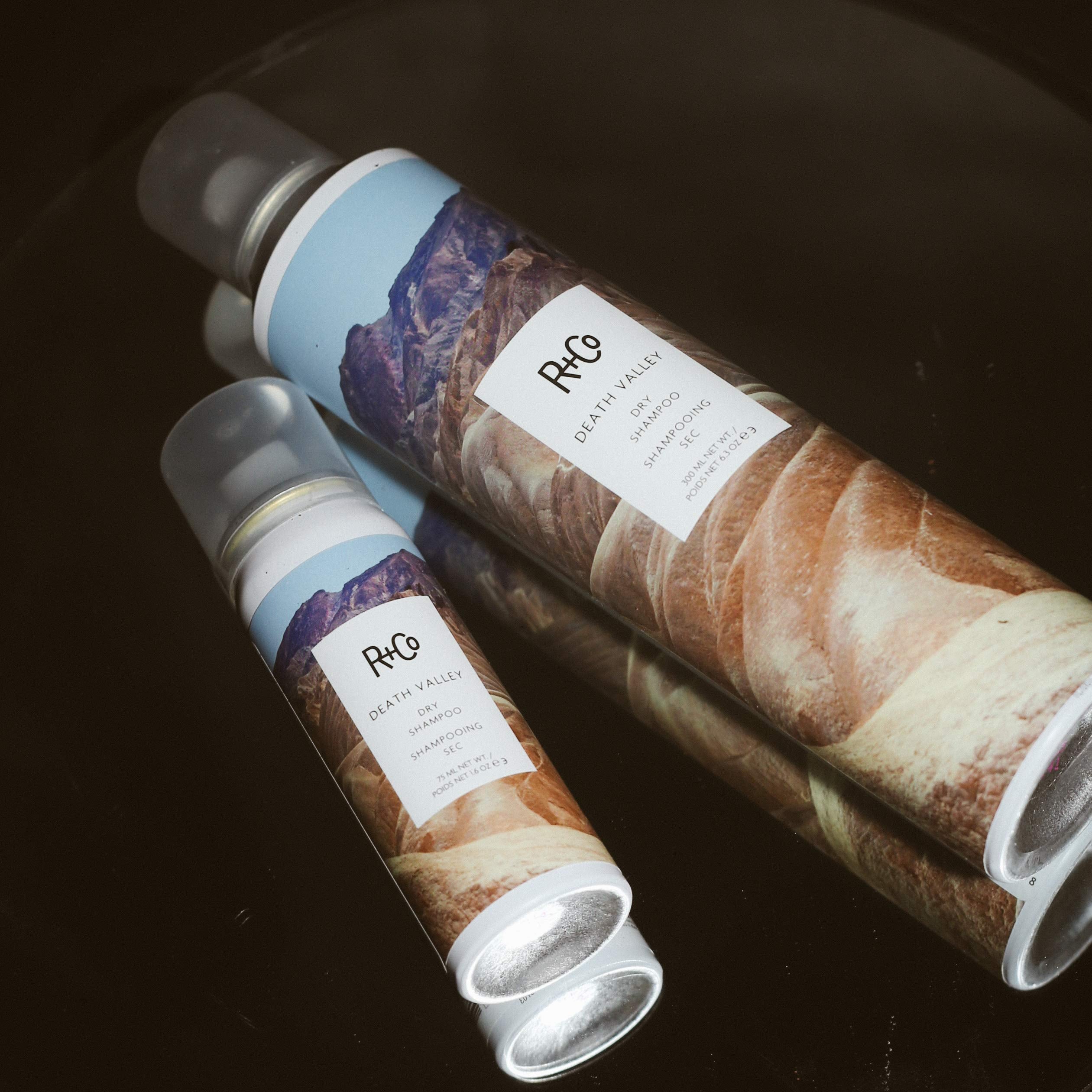 R+Co Death Valley Dry Shampoo before and after styling possibility.