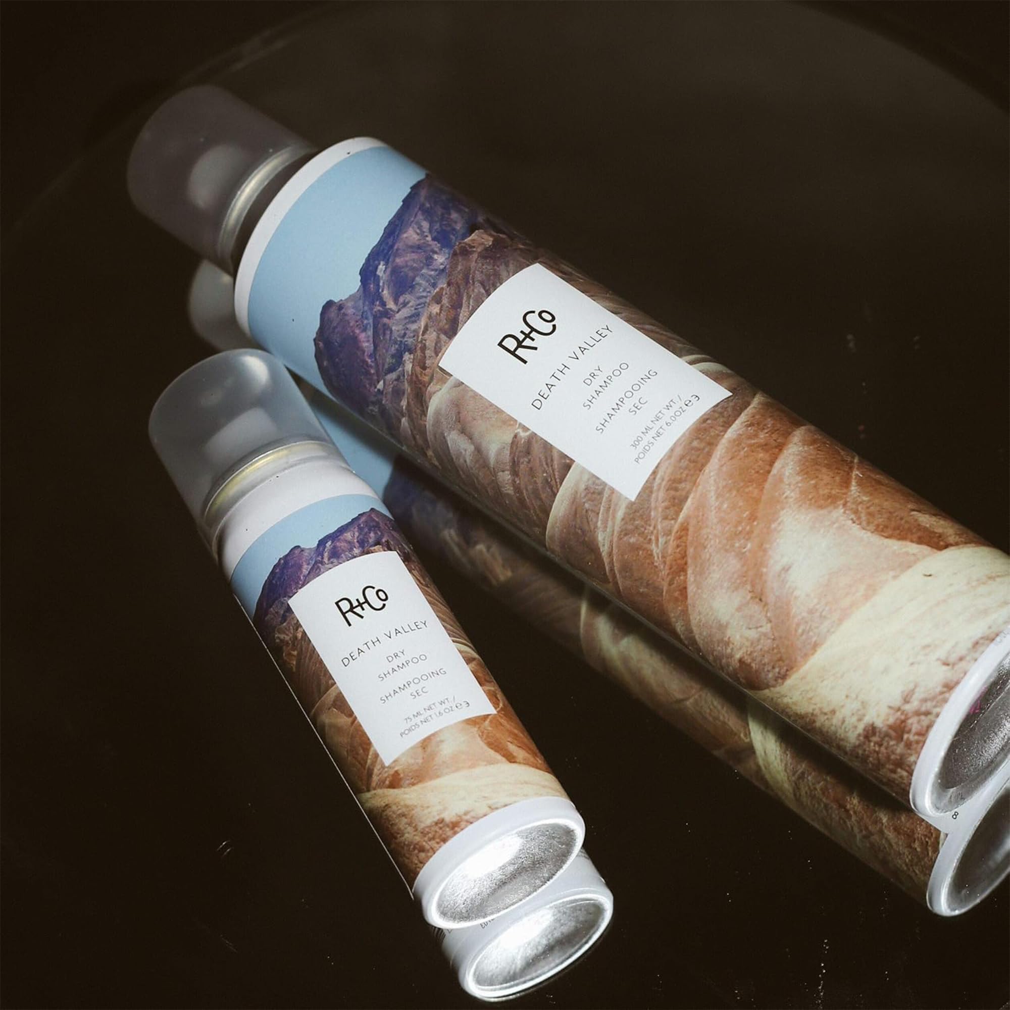 R+Co Death Valley dry shampoo Leaping Bunny-certified, vegan, gluten-free, and paraben-free formula.