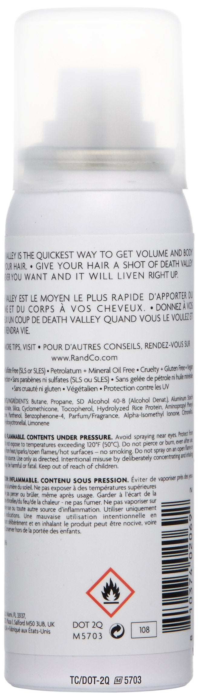 R+Co Death Valley Dry Shampoo applied at roots for instant volume.