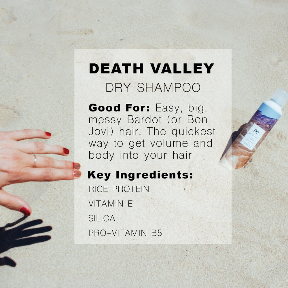 R+Co Death Valley bottle back shows vegan, gluten-free formula