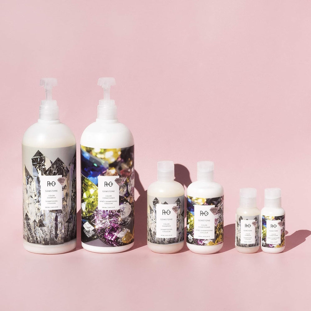 R+Co Gemstone Color Conditioner pump-action pour for easy use