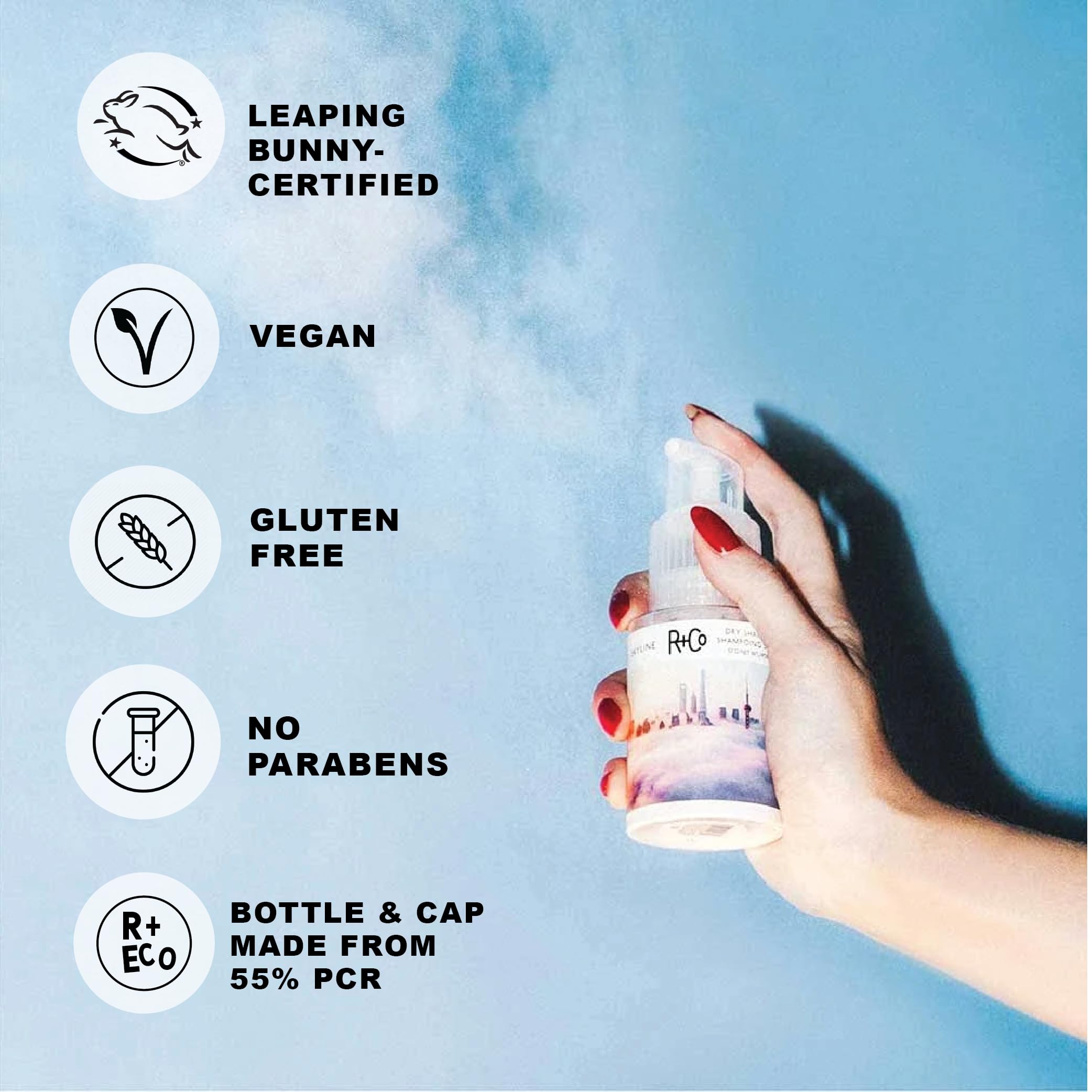 R+Co Skyline Dry Shampoo Powder adds volume without weighing hair down.