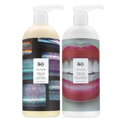 R+Co Television Shampoo bottle shown with a sleek, premium design.
