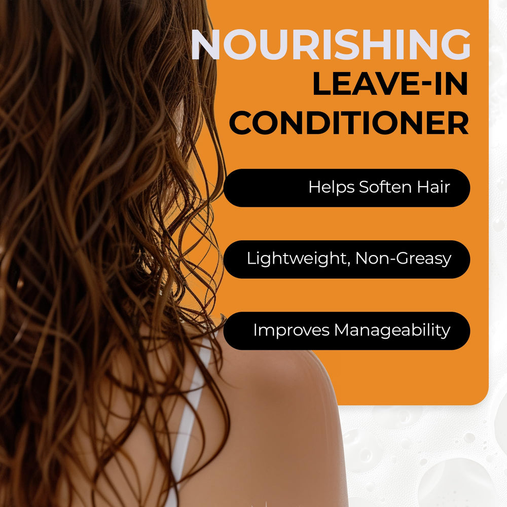 RA COSMETICS Batana Oil Leave-In Conditioner texture application on damp hair provides frizz control.
