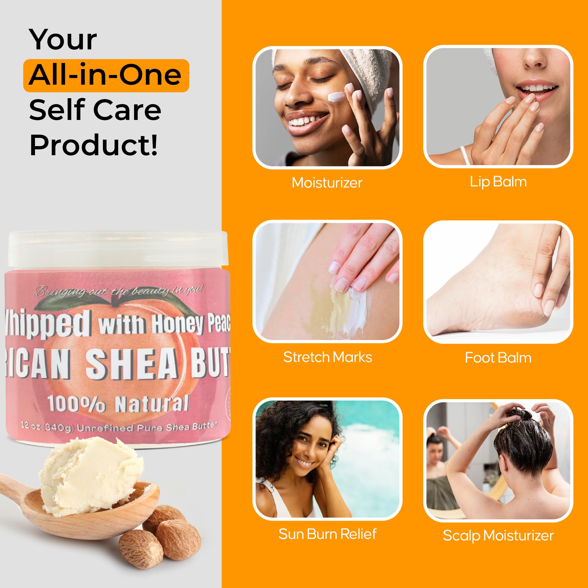RA COSMETICS raw unrefined shea butter base showcases natural ingredient.