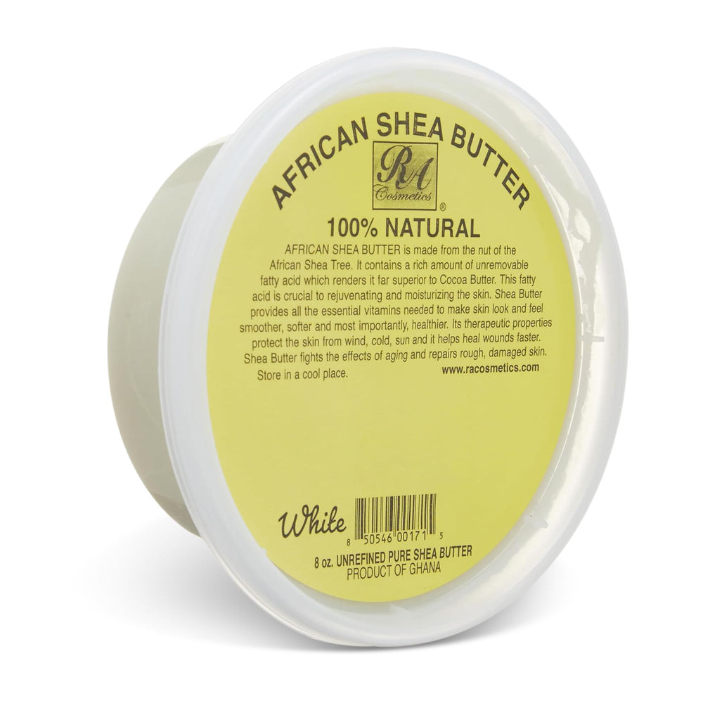 RA COSMETICS Ghana-origin raw shea butter highlighting origin