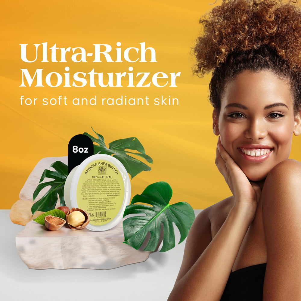 Texture close-up of RA COSMETICS ivory shea butter for skin care