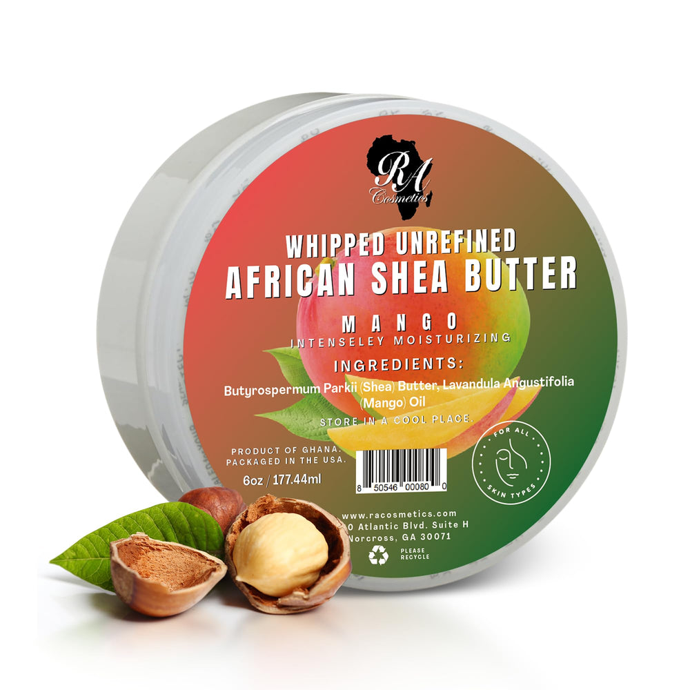 RA COSMETICS shea butter tub for deep hydration of skin and hair