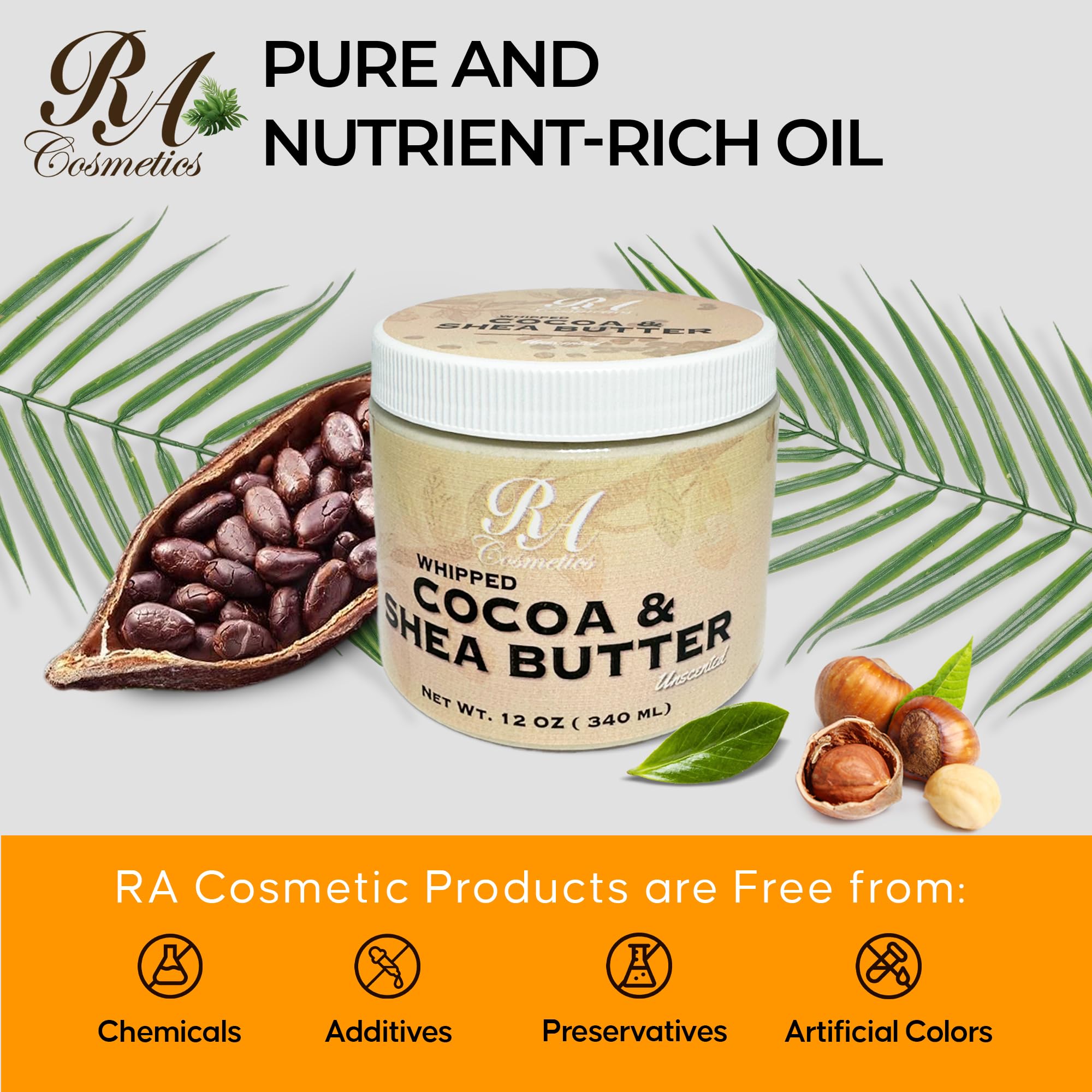 Creamy RA COSMETICS whipped butter texture detail