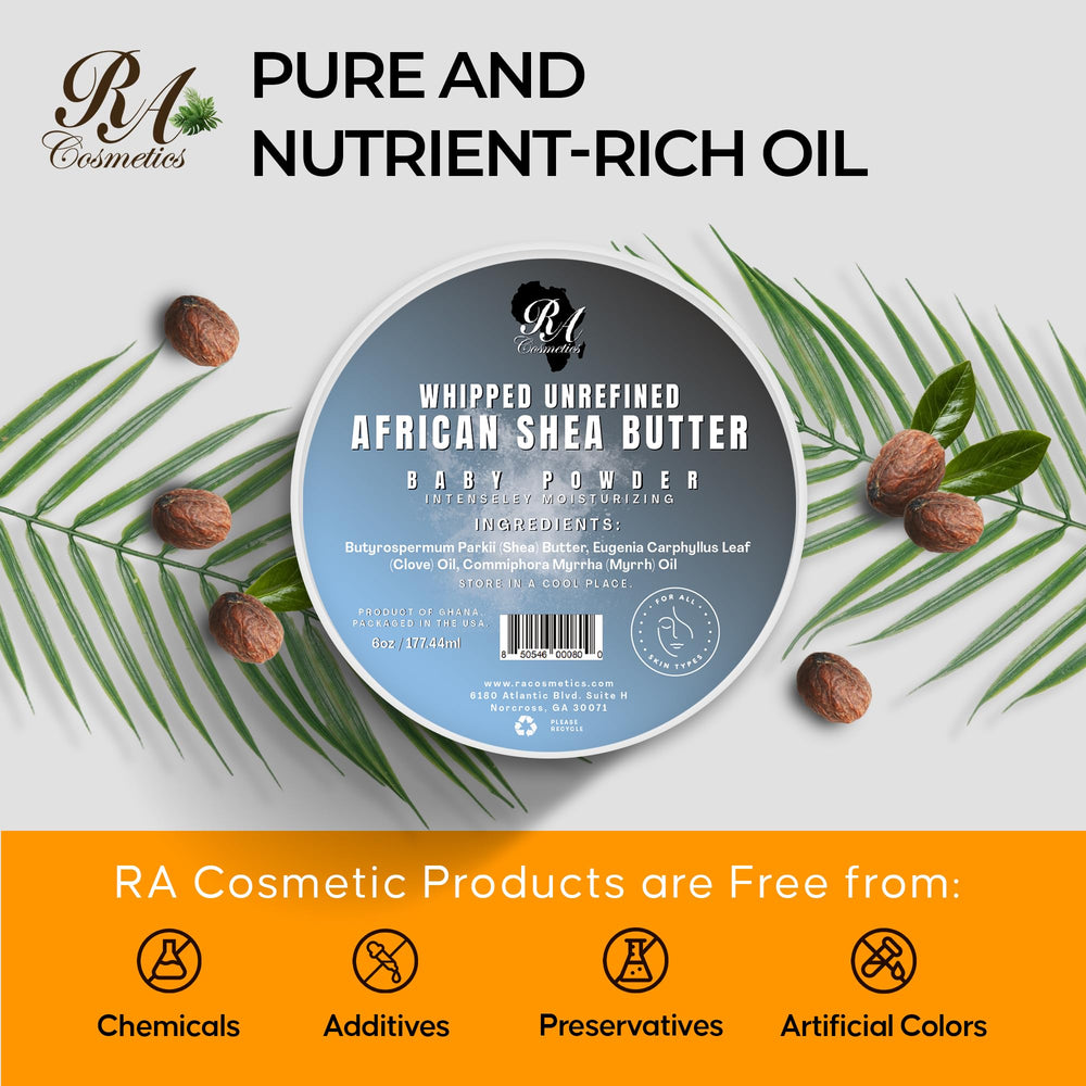 Delicate baby powder fragrance from RA Cosmetics adds fresh aroma