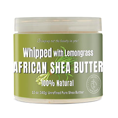 RA COSMETICS whipped shea butter with lemongrass infusion in a jar for radiant skin hydration