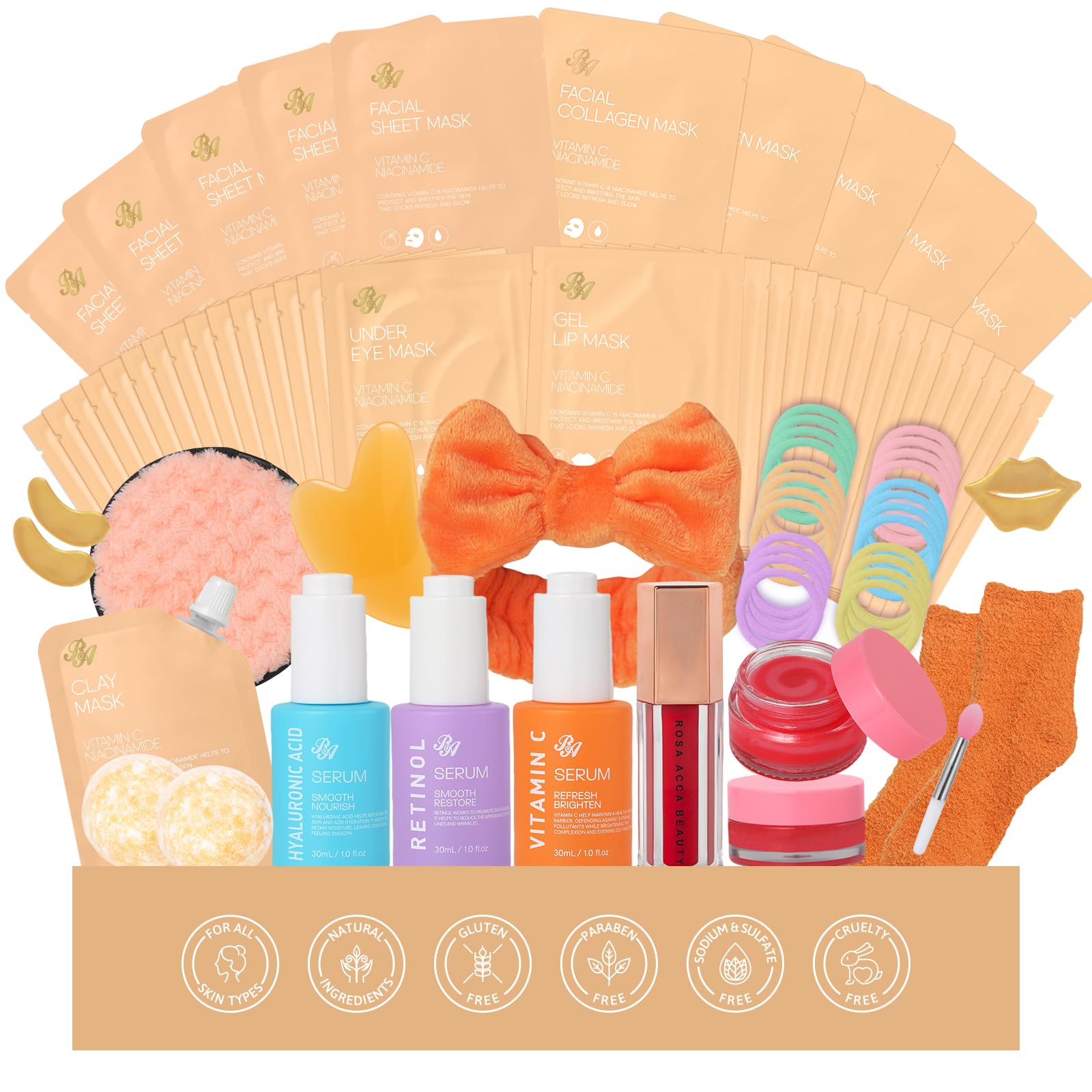 RA ROSA ACCA 55-pcs gift set box showcasing a complete self-care collection