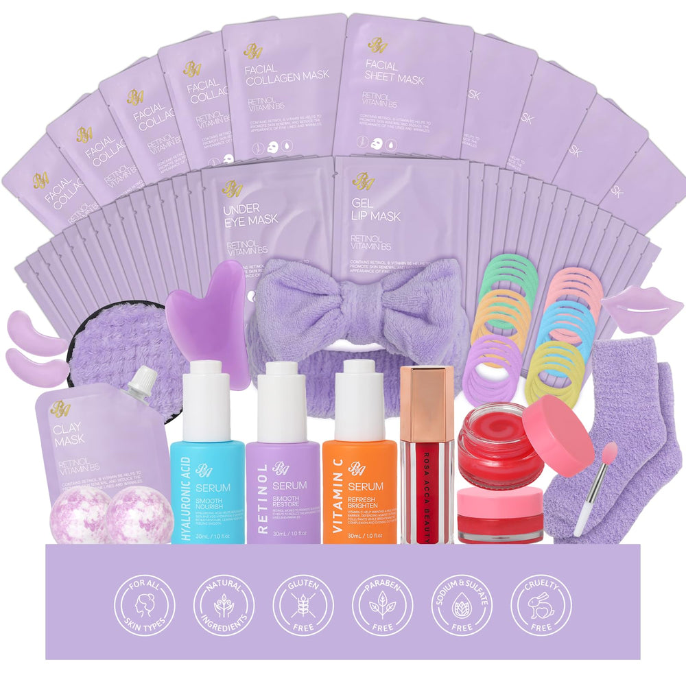 RA ROSA ACCA lavender face sheet mask pack for deep hydration and soothing aroma.