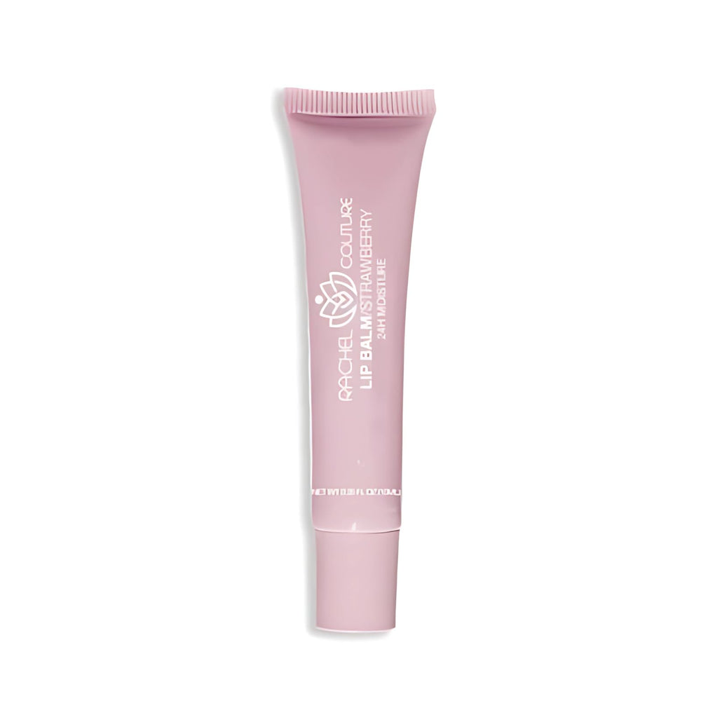 Rachel Couture Hydrating Lip Balm tube delivering non-sticky shine and moisture