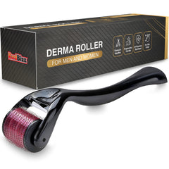RadBizz Derma Roller 0.25mm close-up of precision needle tips for home use.