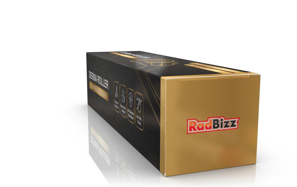 RadBizz derma roller compact stand for quick access.