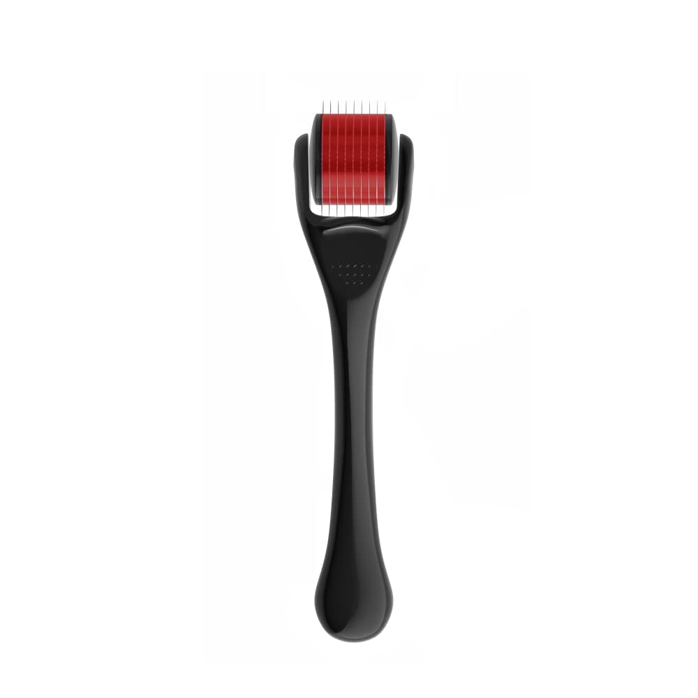 RadBizz derma roller in use during at-home skincare routine.