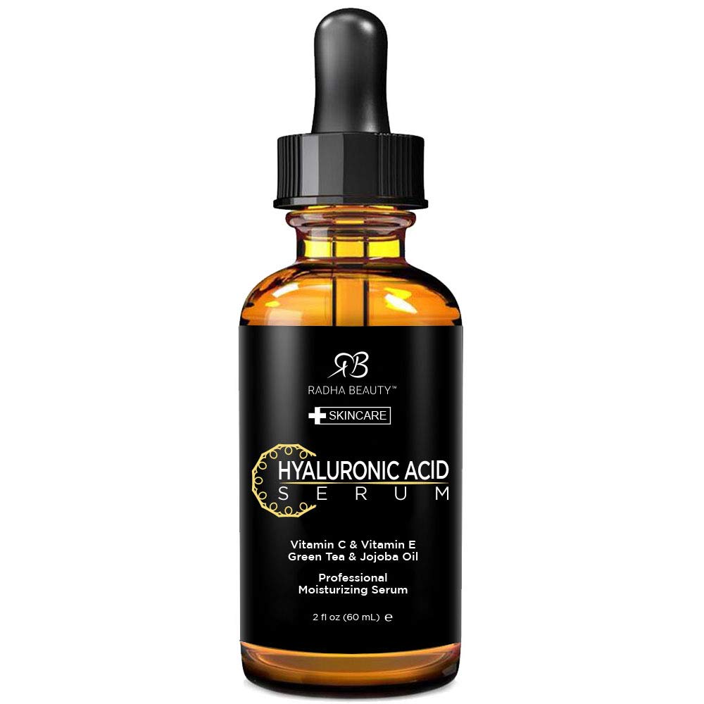Radha Beauty Hyaluronic Acid Serum bottle with dropper for easy dosing