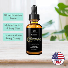 Radha Beauty serum dropper close-up shows lightweight hydration