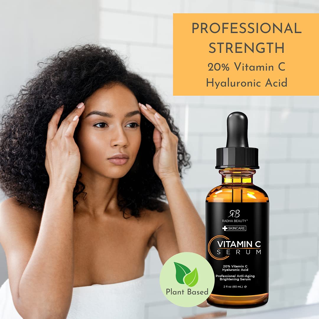 Radha Beauty serum texture with hyaluronic acid for moisture.