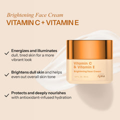 Closeup of Radiant Aura cream texture showing smooth, fast-absorbing formula.