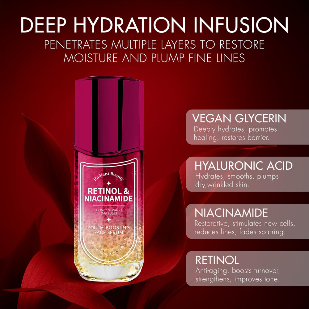 Radiant Beauty hyaluronic acid element emphasizing deep hydration