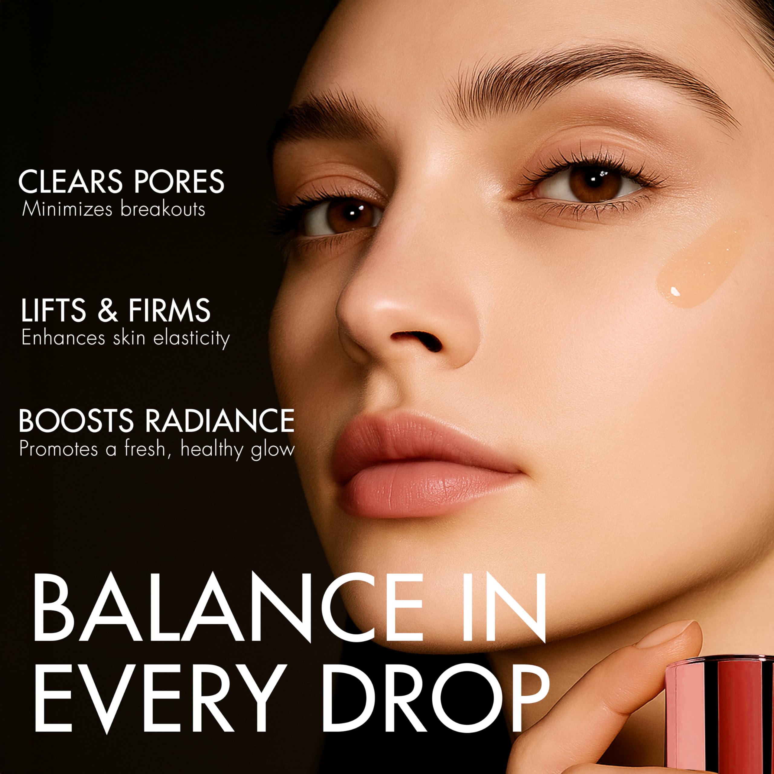 Radiant Beauty macadamia seed oil shot suggesting nourishing skin barrier